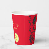Rotes Weihnachtsfest Pappbecher (Rechts)