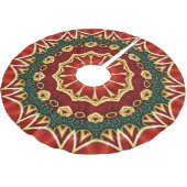 Rotes Weihnachtsfest Polyester Weihnachtsbaumdecke (Schrägansicht)