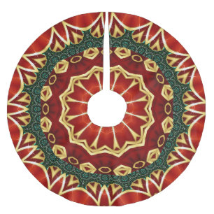 Rotes Weihnachtsfest Polyester Weihnachtsbaumdecke