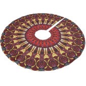 Rotes Weihnachtsfest Polyester Weihnachtsbaumdecke (Schrägansicht)