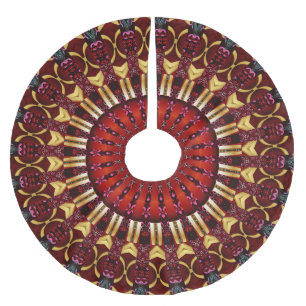 Rotes Weihnachtsfest Polyester Weihnachtsbaumdecke