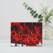 Rotes Weihnachtsfest Postkarte (Stehend Vorderseite)