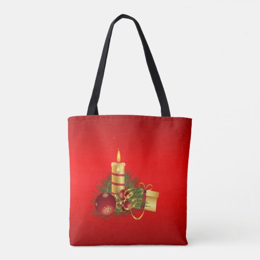 Rotes Weihnachtsfest Tasche (Rückseite)