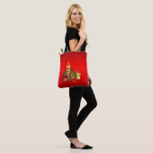 Rotes Weihnachtsfest Tasche (Am Model)