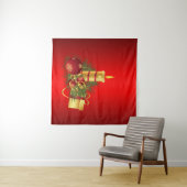 Rotes Weihnachtsfest Wandteppich (Beispiel (Horizontal))