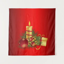 Rotes Weihnachtsfest Wandteppich