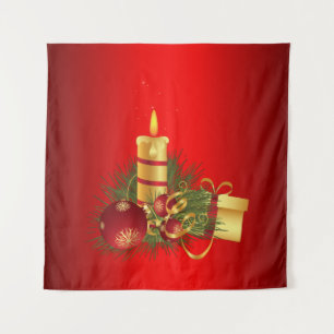 Rotes Weihnachtsfest Wandteppich