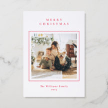 Rotes Weihnachtsfoto modern minimalistisch