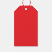 Rotes Weihnachtsgeschenk-Tag Geschenkanhänger (Rückseite)
