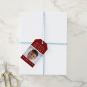 Rotes Weihnachtsgeschenk-Tag Geschenkanhänger (Mit Garn)