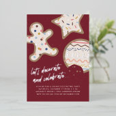 Rotes Weihnachtskochtopf Dekorieren Party Einladun Folieneinladung (Stehend vorne)