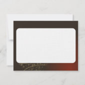 Rotes Weihnachtsmotiv mit goldenem Weihnachtsbaum Einladung (Rückseite)