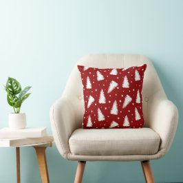 Rotes Weihnachtsmuster-Fleece-Decke Kissen