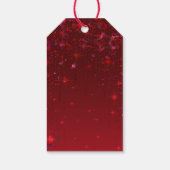 Rotes Weihnachtsmuster. Geschenkanhänger (Rückseite)