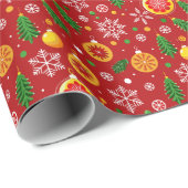 Rotes Weihnachtsmuster Geschenkpapier (Rolleneckpunkt)
