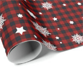 Rotes Weihnachtsmuster Geschenkpapier (Rolleneckpunkt)
