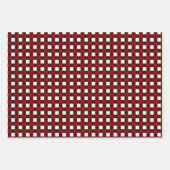 Rotes Weihnachtsmuster  Geschenkpapier Set (Vorderseite 3)