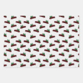 Rotes Weihnachtsmuster  Geschenkpapier Set (Vorderseite 2)