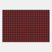 Rotes Weihnachtsmuster  Geschenkpapier Set (Vorderseite 3)