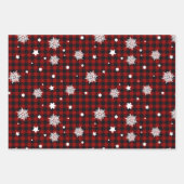 Rotes Weihnachtsmuster  Geschenkpapier Set (Vorderseite 2)