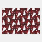 Rotes Weihnachtsmuster  Geschenkpapier Set (Vorderseite)
