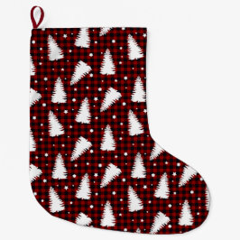 Rotes Weihnachtsmuster  Großer Weihnachtsstrumpf