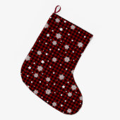 Rotes Weihnachtsmuster Großer Weihnachtsstrumpf (Vorderansicht (hängend))
