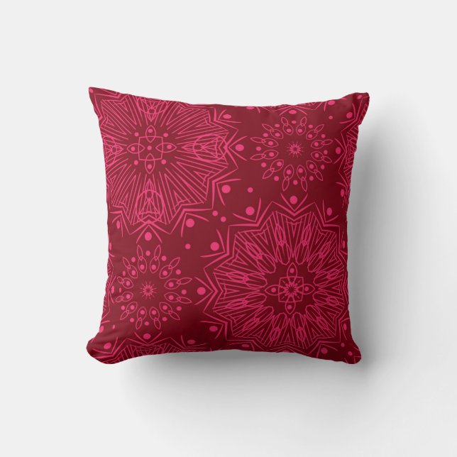 Rotes Weihnachtsmuster. Kissen (Vorderseite)