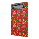 Rotes Weihnachtsmuster Mini Klemmbrett (Gewinkelt2)