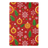 Rotes Weihnachtsmuster Mini Klemmbrett (Rückseite)