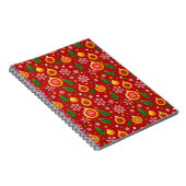 Rotes Weihnachtsmuster Notizblock (Rechte Seite)