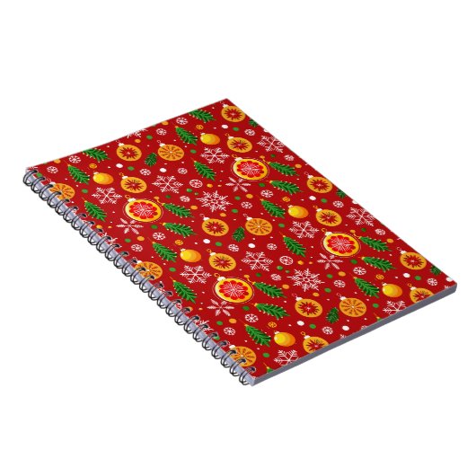 Rotes Weihnachtsmuster Notizblock (Rechte Seite)
