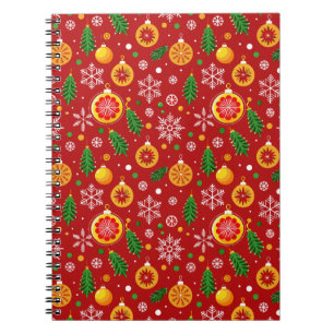 Rotes Weihnachtsmuster Notizblock