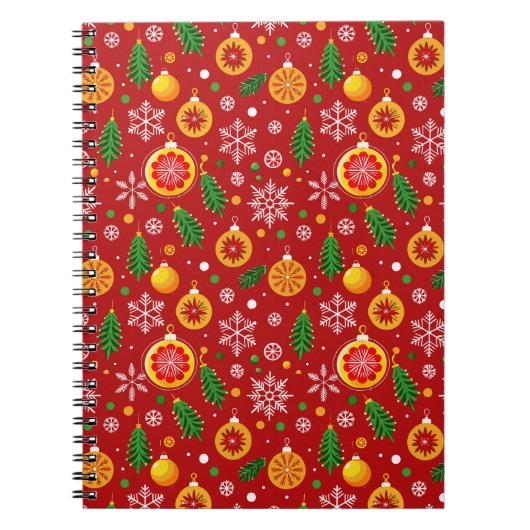 Rotes Weihnachtsmuster Notizblock (Vorderseite)