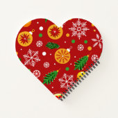 Rotes Weihnachtsmuster Notizblock (Rückseite)