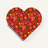 Rotes Weihnachtsmuster Notizblock (Vorderseite)