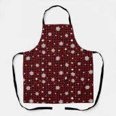 Rotes Weihnachtsmuster Schürze (Vorderseite)