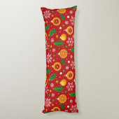 Rotes Weihnachtsmuster Seitenschläferkissen (Rückseite (Vertikal))