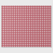 Rotes Weihnachtsraster Geschenkpapier (Flach)