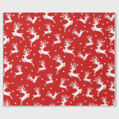 Rotes Weihnachtsrotwild-Packpapier Geschenkpapier (Flach)
