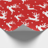 Rotes Weihnachtsrotwild-Packpapier Geschenkpapier (Ecke)