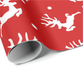Rotes Weihnachtsrotwild-Packpapier Geschenkpapier (Rolleneckpunkt)