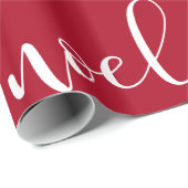 Rotes Weihnachtsskript des Weihnachten-| Geschenkpapier (Rolleneckpunkt)