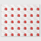 Rotes Weihnachtsverzierungs-WeihnachtsPackpapier Geschenkpapier (Flach)