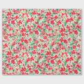 Rotes Weihnachtswassermuster Geschenkpapier (Flach)