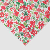 Rotes Weihnachtswassermuster Seidenpapier (Detail)