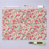 Rotes Weihnachtswassermuster Seidenpapier (Handwerk)