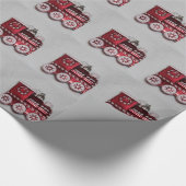 Rotes Weihnachtszug-Packpapier Geschenkpapier (Ecke)