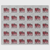 Rotes Weihnachtszug-Packpapier Geschenkpapier (Flach)