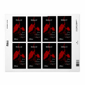 Rotes Weinblatt mit Druck (Vorne)